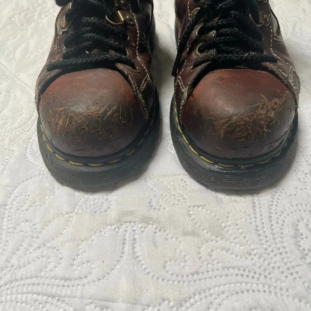 Dr Martens Vintage Steel Toe Industrial High Top Work Boots Size M 4 / W 5